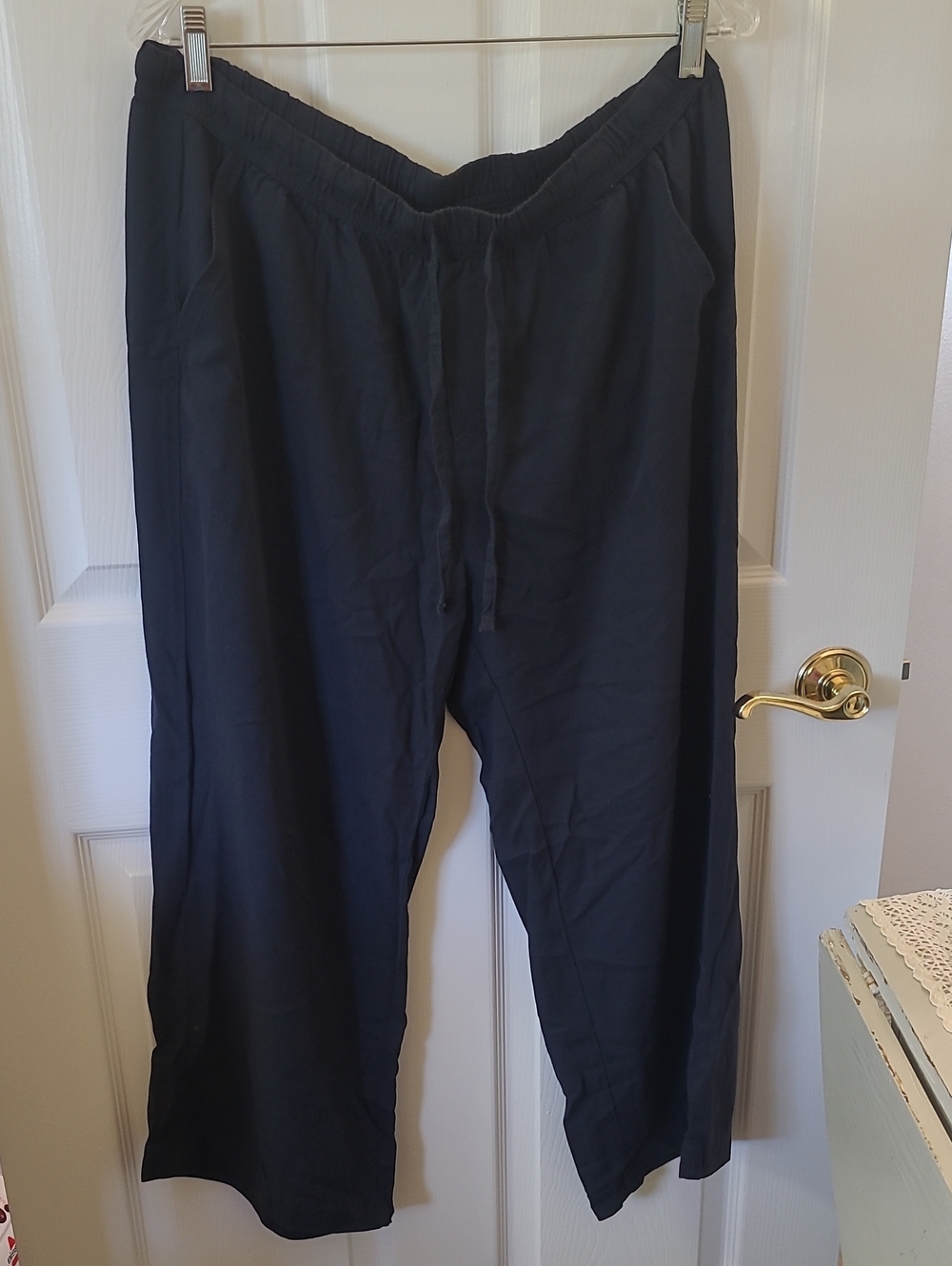 NWT Splendid Navy Women's Drawstring Pants. SIZE XL. BIN 7